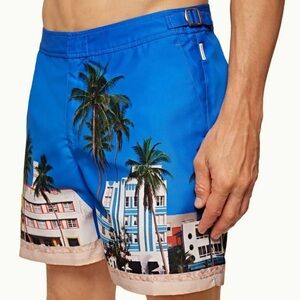 Orlebar Brown Bulldog Mid Length Ocean Drive Miami Swim Trunks 30